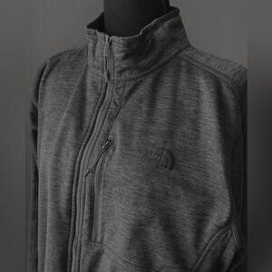 The North Face Men's Full Zip Dark Heather Grey Fleece Performance Jacket